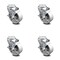 Service Caster 4 Inch Semi Steel Wheel Swivel Bolt Hole Caster Set with Brake SCC-BH20S415-SSR-TLB-4 - alternate 1